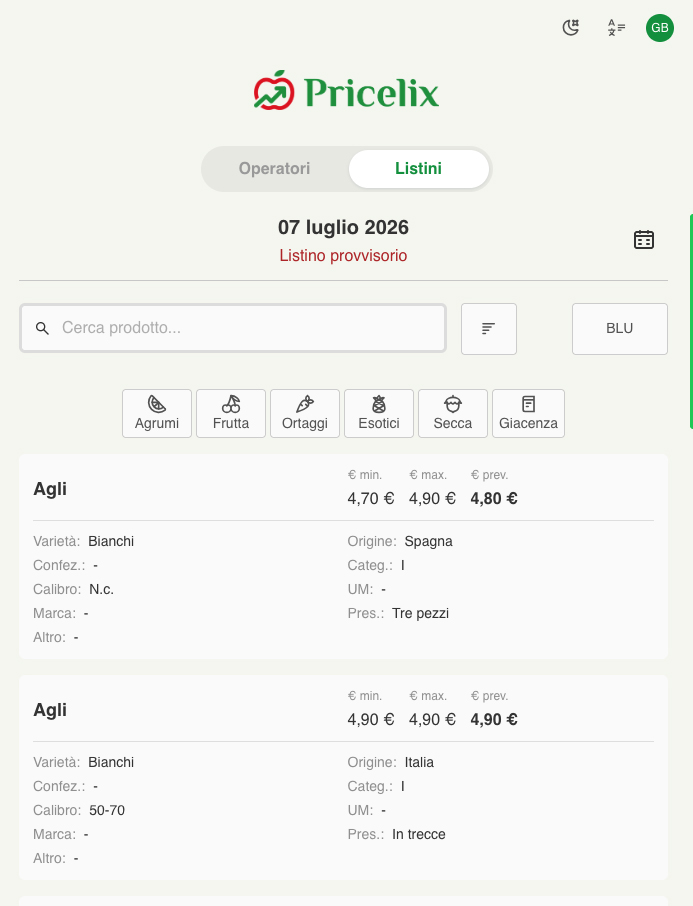 PRICELIX schermata 02
